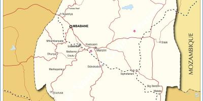 რუკა nhlangano სვაზილენდი